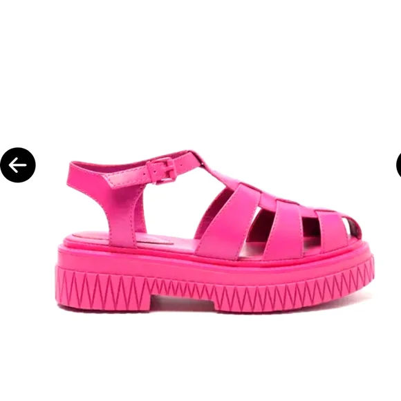 Schutz Beatrix Nappa Leather Platform Fisherman Sandal Size 9.5 - Picture 1 of 1